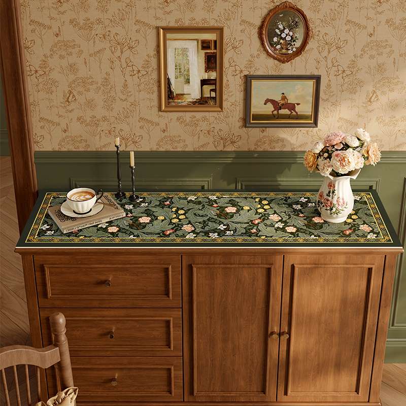 ランチョンマット エレガント花柄テーブルランナー 【咲き乱れる華】