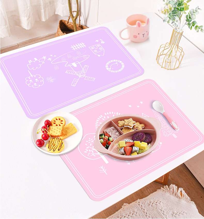 ランチョンマット 子供用・シリカゲル・食事マット　シリコン
