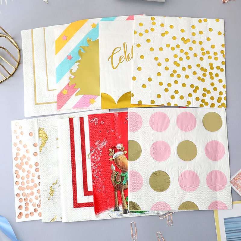 スイーツに映えるペーパーランチョンマットシリーズ【ちりばめた金箔】