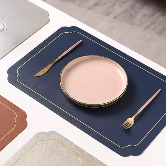 エレガントカラー レザー調シリコンランチョンマット 【スカンディナビアレザー】