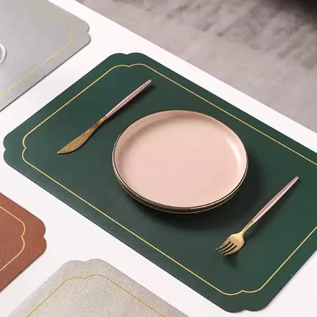 エレガントカラー レザー調シリコンランチョンマット 【スカンディナビアレザー】