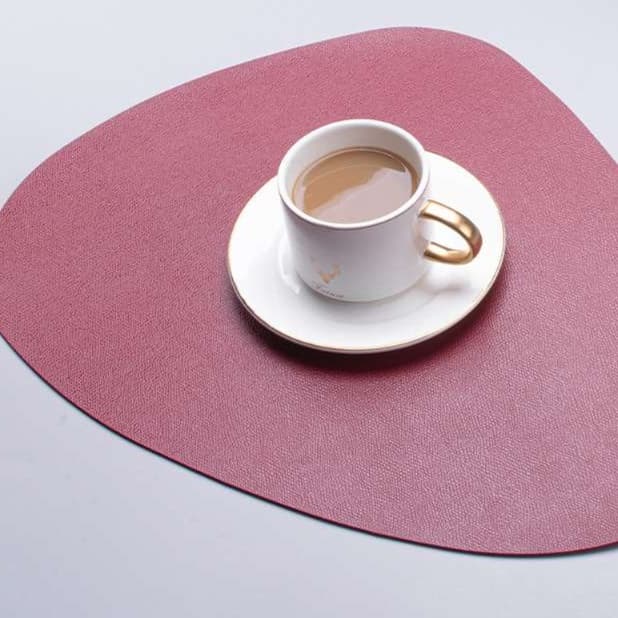 モダン三角形レザー調PVC製ランチョンマット