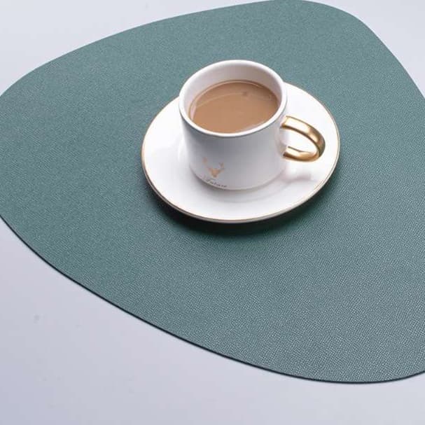 モダン三角形レザー調PVC製ランチョンマット