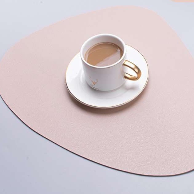 モダン三角形レザー調PVC製ランチョンマット