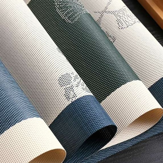 和風デザイン プラスチック製ランチョンマット 和風ランチョン2人家族セットシリーズ