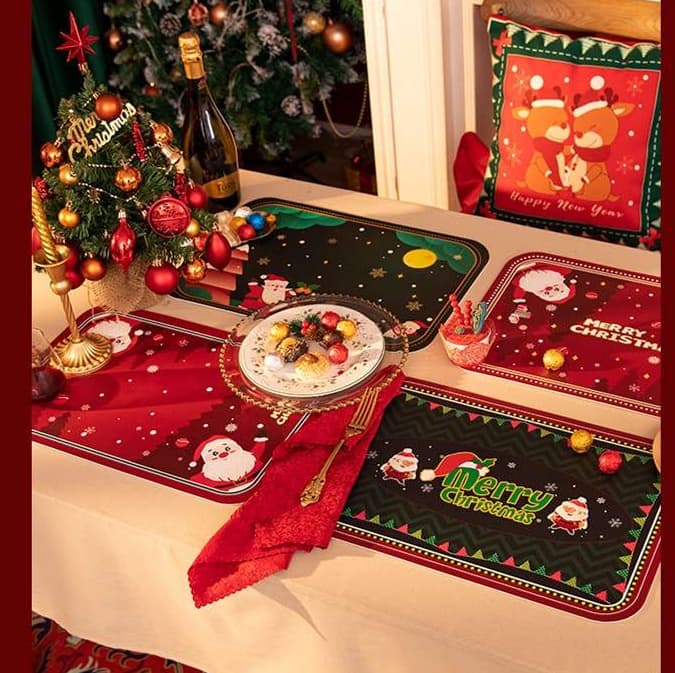 クリスマス柄耐熱ランチョンマット 【クリスマス気分を君と】