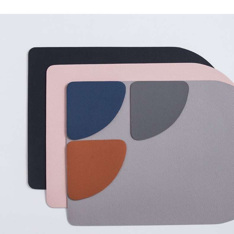 モダンジオメトリー 革製ランチョンマット