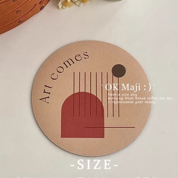ランチョンマット アートなティータイム合皮コースター