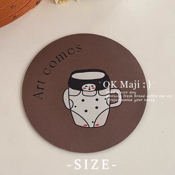 ランチョンマット アートなティータイム合皮コースター