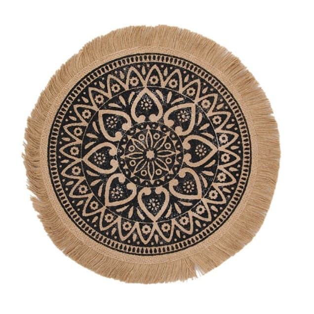 ～お部屋に個性を～ 民族風フリンジ付きランチョンマット