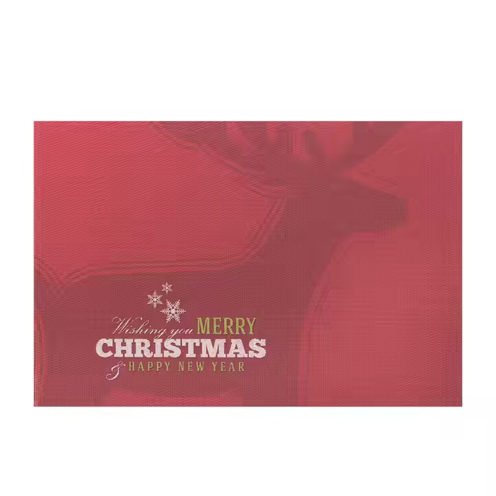 ランチョンマット 防水クリスマスプレースマット 【クリスマスランチョン 緑の贈り物】