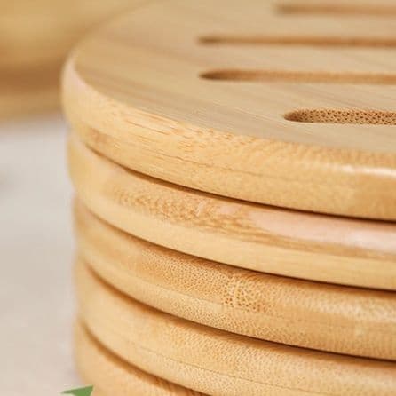 ランチョンマット 天然竹格子鍋敷きランチョンマット