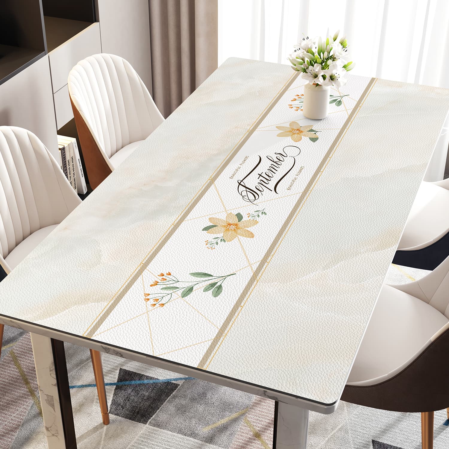 ランチョンマット 防水フローラルデザイン テーブルマット