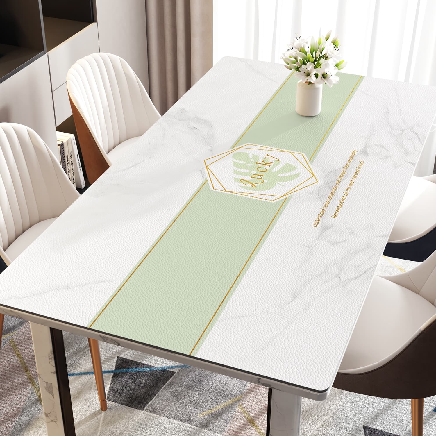 ランチョンマット 防水フローラルデザイン テーブルマット