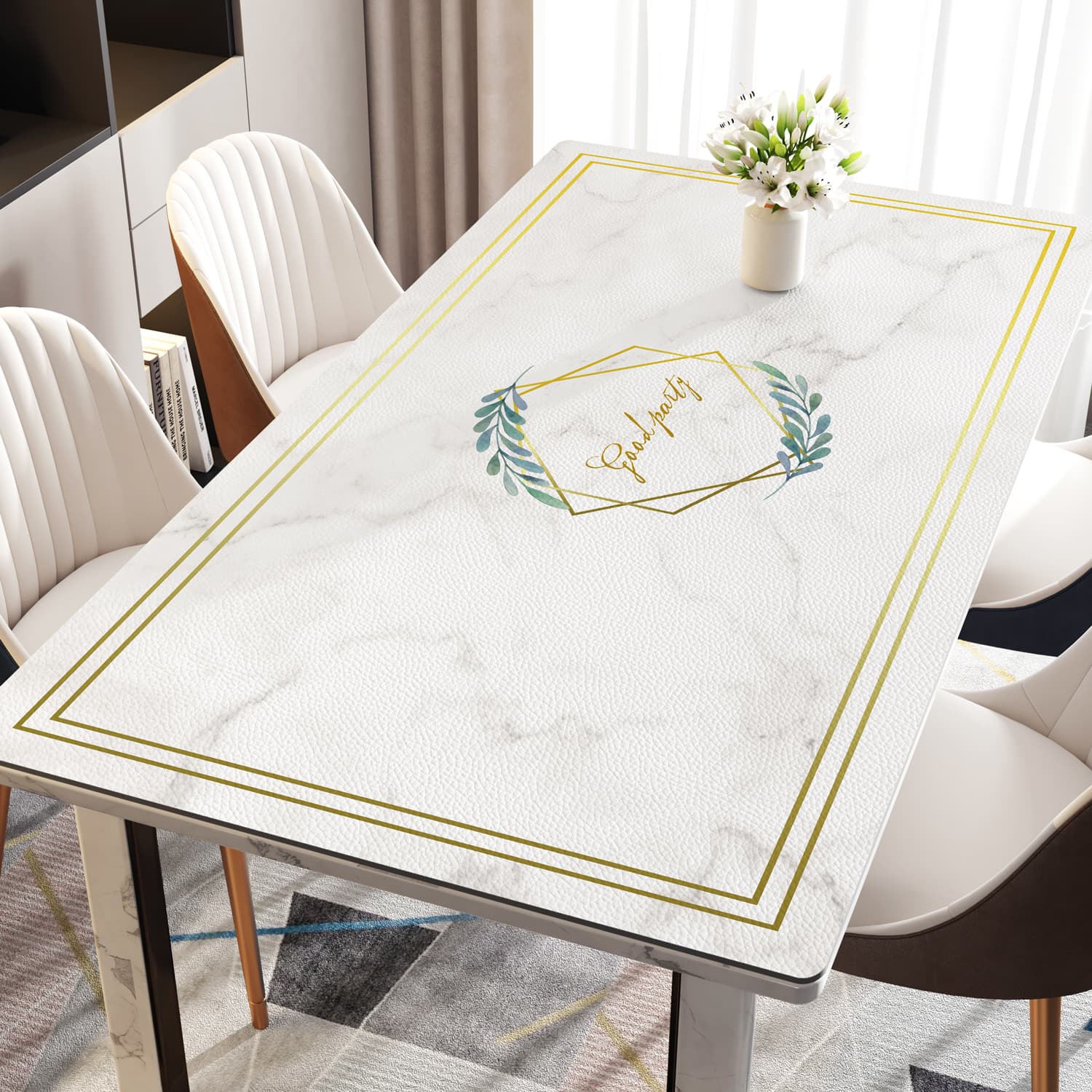 ランチョンマット 防水フローラルデザイン テーブルマット