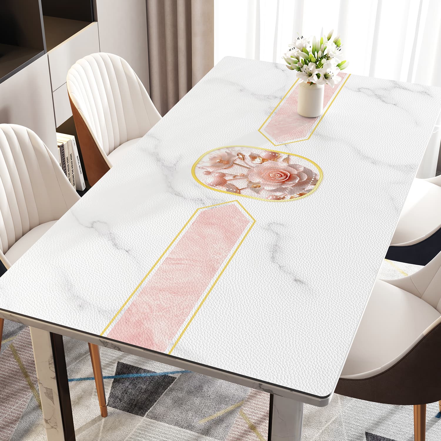 ランチョンマット 防水フローラルデザイン テーブルマット