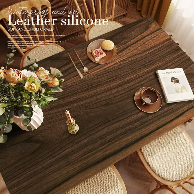 ランチョンマット 革風PVC製防水テーブルマット 【多種の木目調】