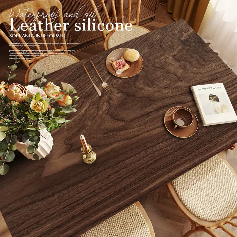 ランチョンマット 革風PVC製防水テーブルマット 【多種の木目調】