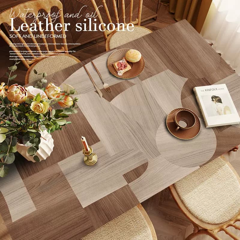 防水革調PVCランチョンマット 木目調ランチョン 【木アート】