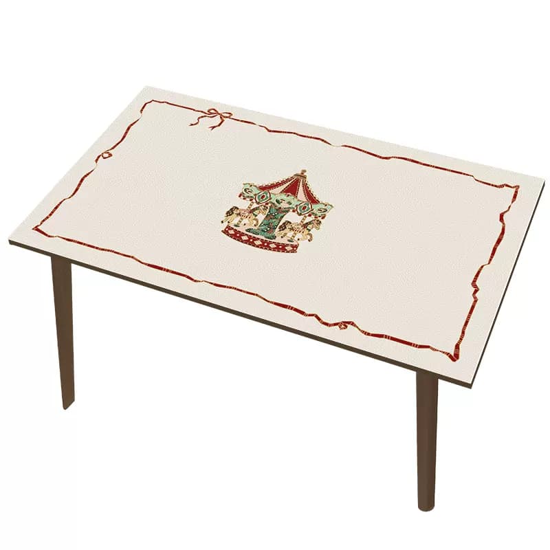 ランチョンマット クリスマス木馬刺繍入り テーブルマット【メリーゴーランド】