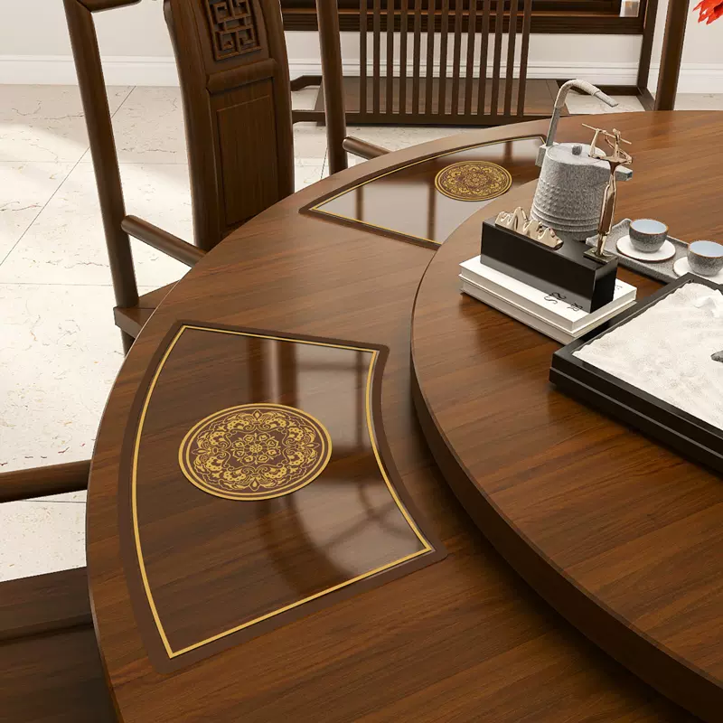 ランチョンマット 和風柄入り透明テーブルマット