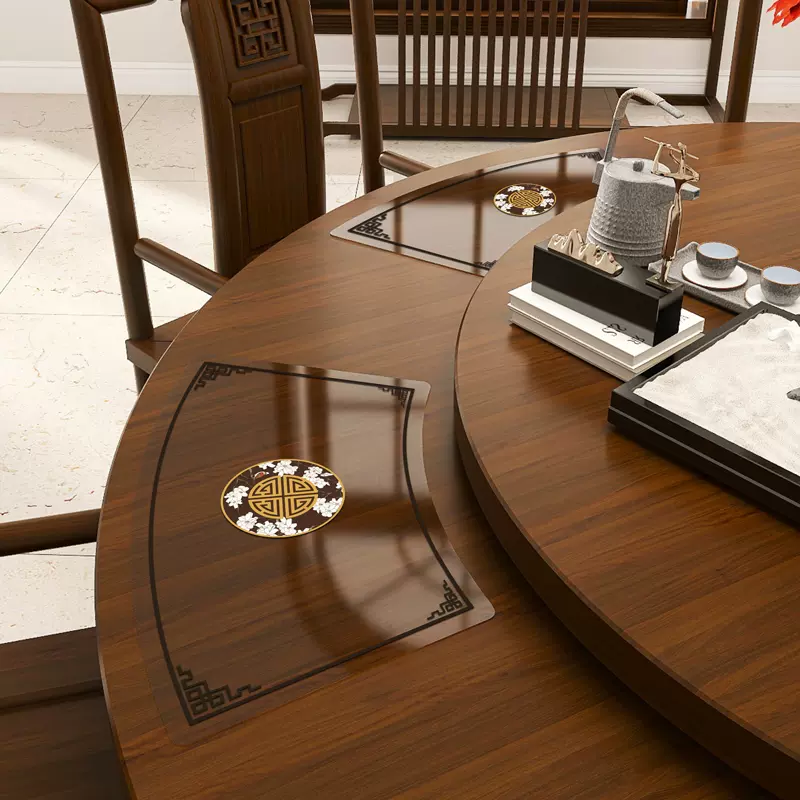 ランチョンマット 和風柄入り透明テーブルマット