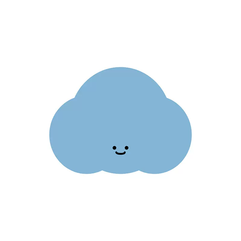 ランチョンマット・ スマイリークラウドさん【ライトブルー】