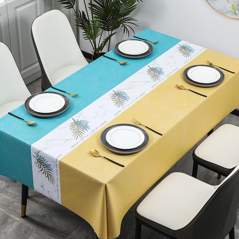 ランチョンマット 北欧風ボヘミアンデザインシリーズ【ライトブルー＋イエロー】