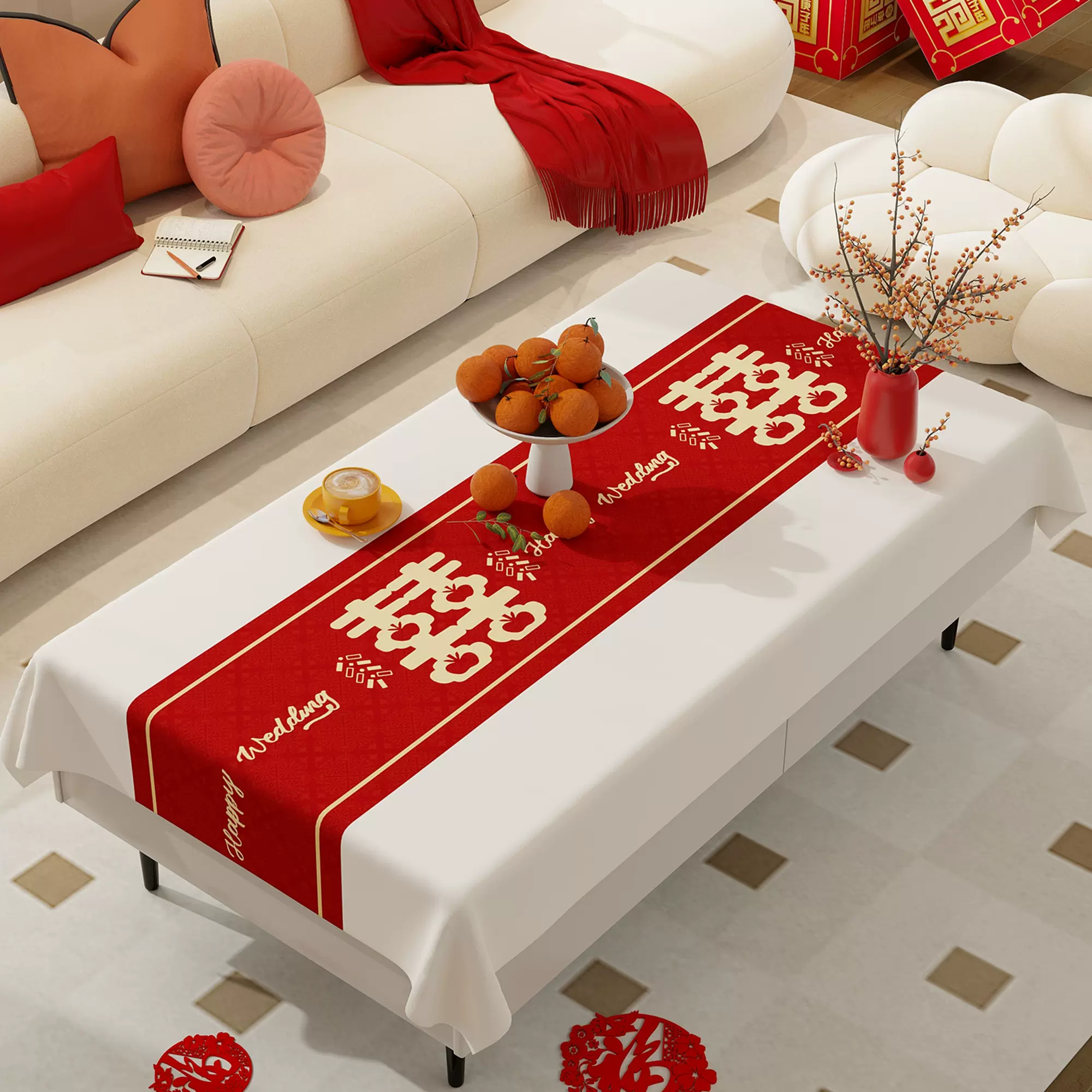 春節祝い豪華絢爛ランチョンマット【麻雀】