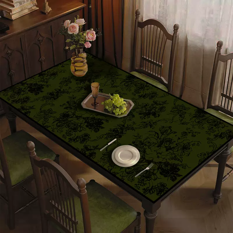 ランチョンマット エレガントシルエット テーブルマット 【深く落とされた緑】