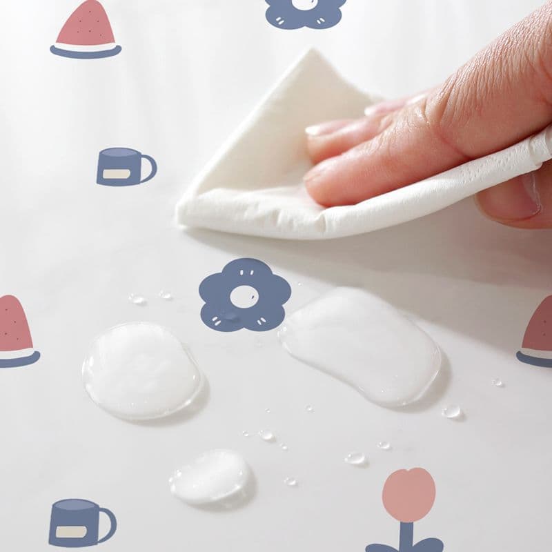 ランチョンマット 防水防汚耐熱テーブルマット 【cloudドリームグリーンフラワー】