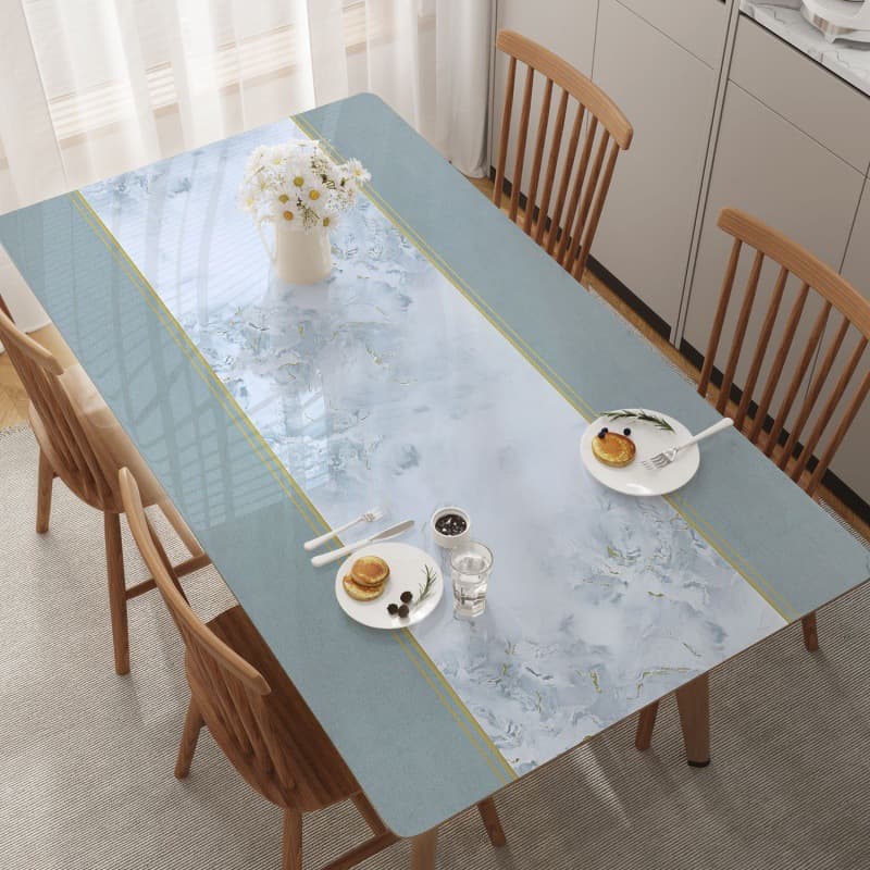 ランチョンマット 防水防汚耐熱テーブルマット 【cloudドリームグリーンフラワー】