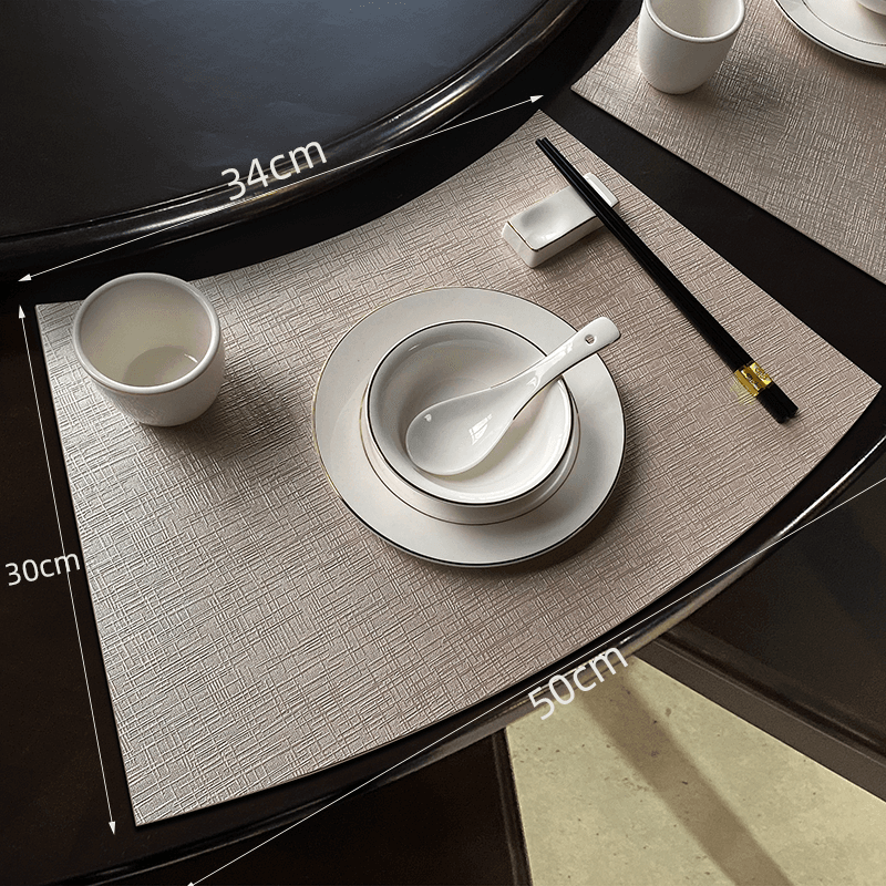 ランチョンマット エレガント防水・布感合皮・食卓マット