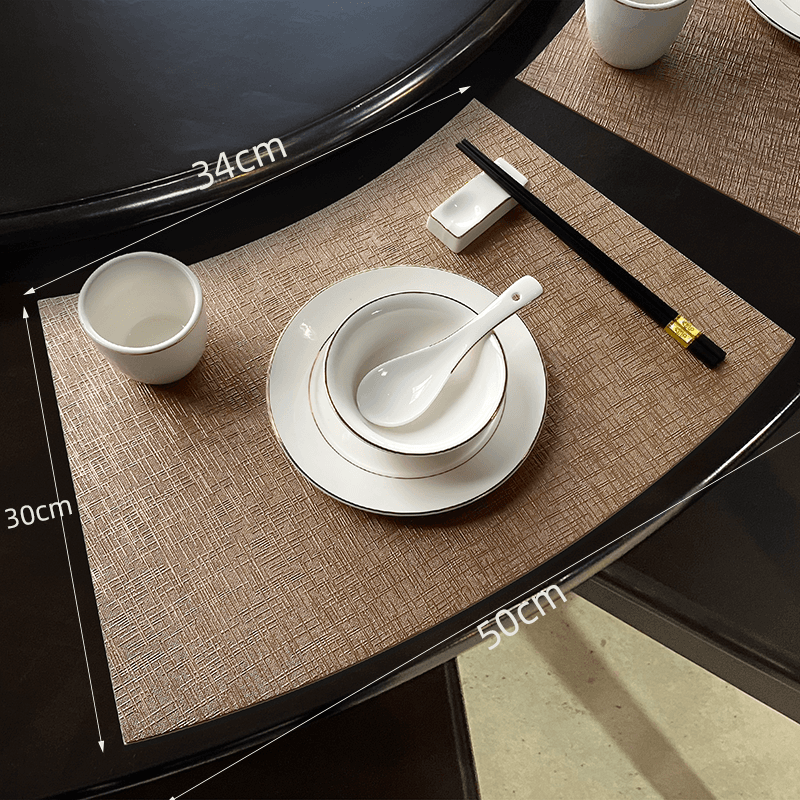 ランチョンマット エレガント防水・布感合皮・食卓マット