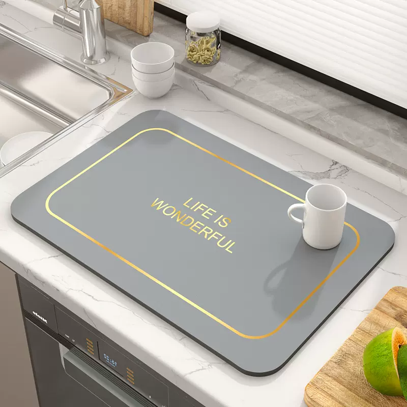 珪藻土・多機能速乾 ランチョンマット【モノトーン】