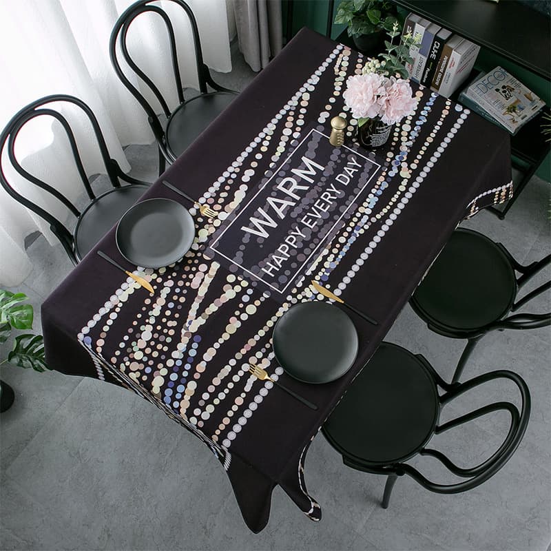 ランチョンマット 北欧・エレガント幾何学模様テーブルクロス 【超高級シェニエ―ル織】