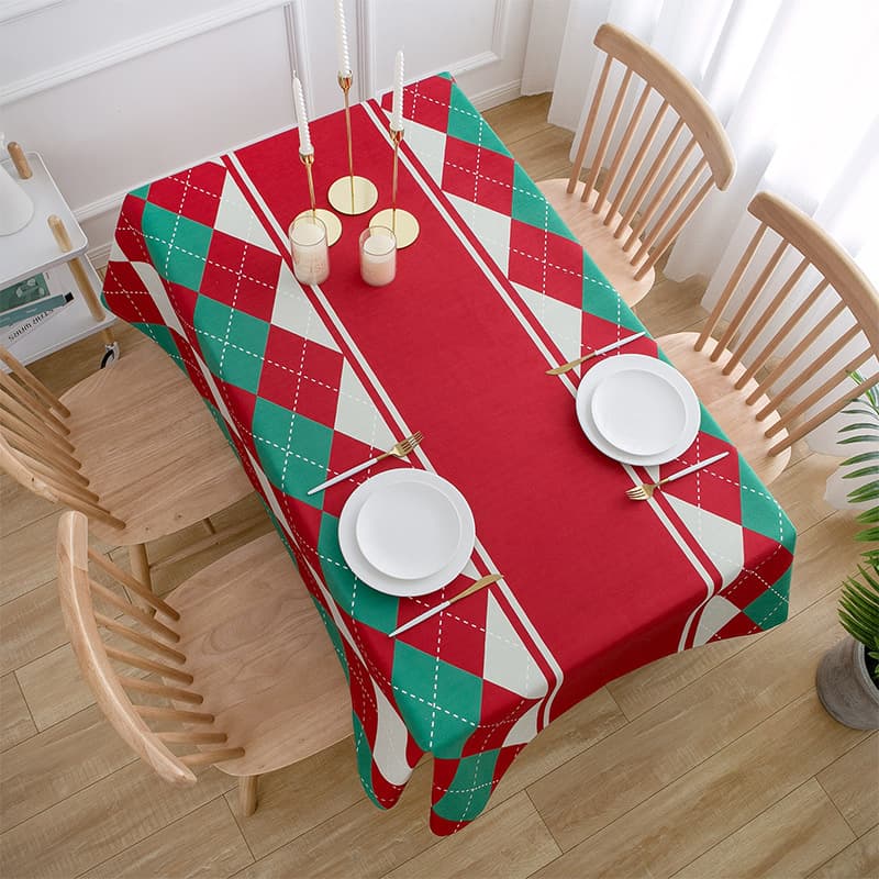 ランチョンマット 北欧・エレガント幾何学模様テーブルクロス 【超高級シェニエ―ル織】