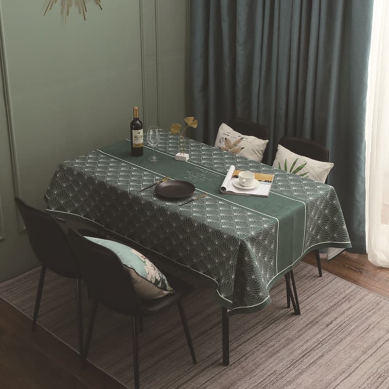 ランチョンマット 北欧・エレガント幾何学模様テーブルクロス 【超高級シェニエ―ル織】