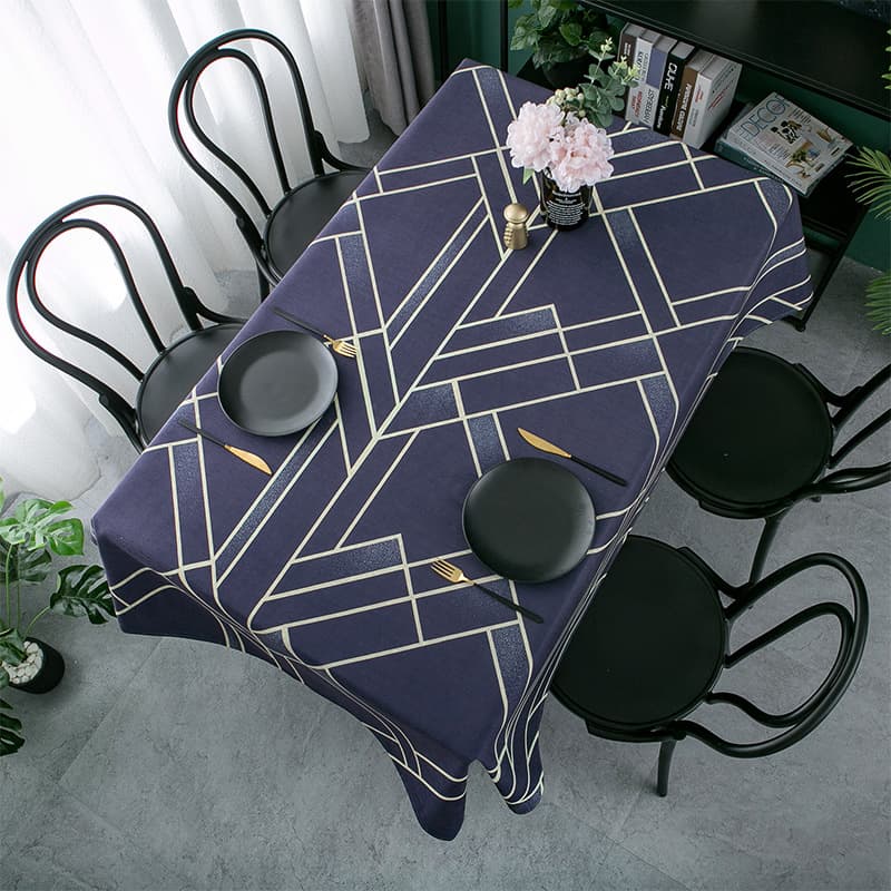 ランチョンマット 北欧・エレガント幾何学模様テーブルクロス 【超高級シェニエ―ル織】