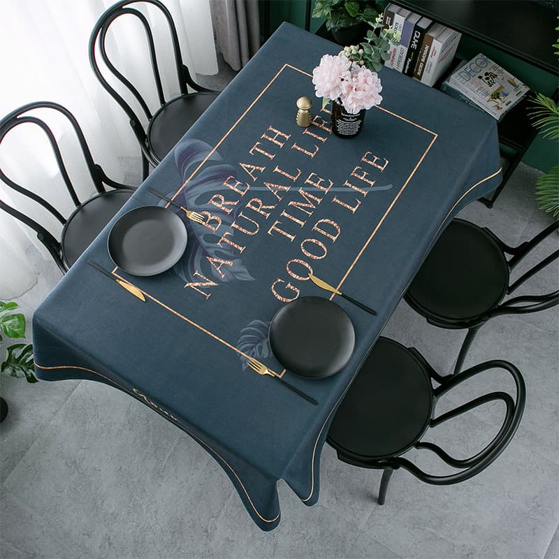 ランチョンマット 北欧・エレガント幾何学模様テーブルクロス 【超高級シェニエ―ル織】