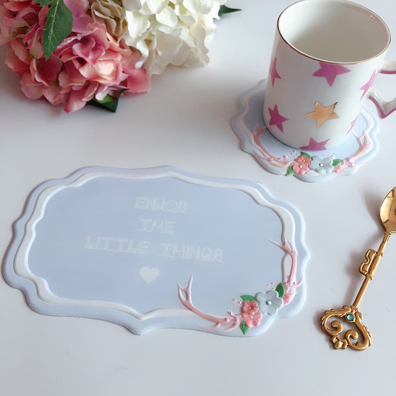 ランチョンマット 北欧風シリコンコースター アニマルデザイン　シリコン