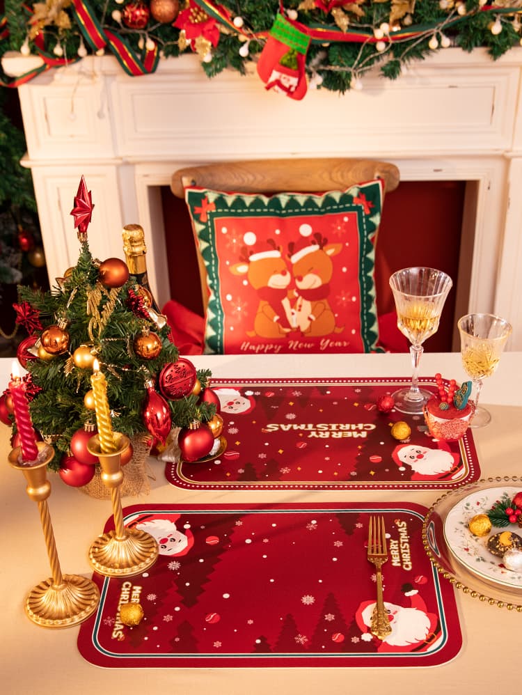 クリスマス柄耐熱ランチョンマット 【クリスマス気分を君と】