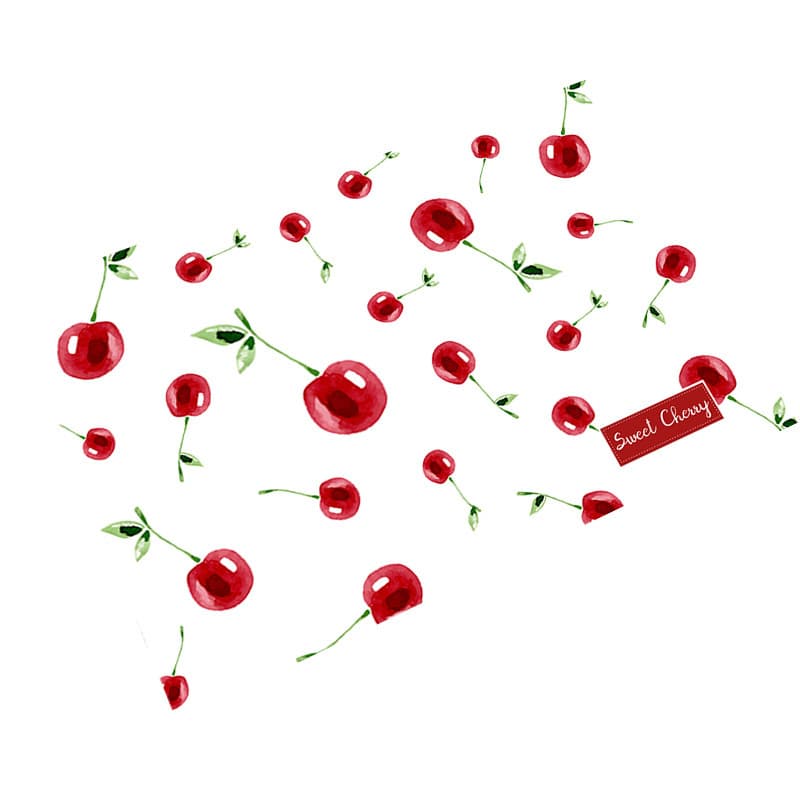 季節のフルーツ柄 PVC製 ランチョンマット【strawberry】