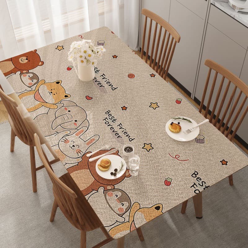 ランチョンマット 北欧風防水テーブルマット 【動物はみんなチーム友達】