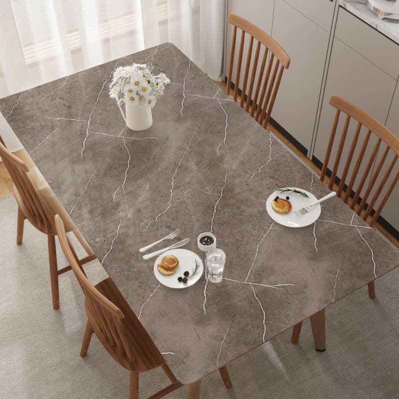ランチョンマット 防油防汚抗菌ビニールテーブルマット【ロックシックグレーストーン】