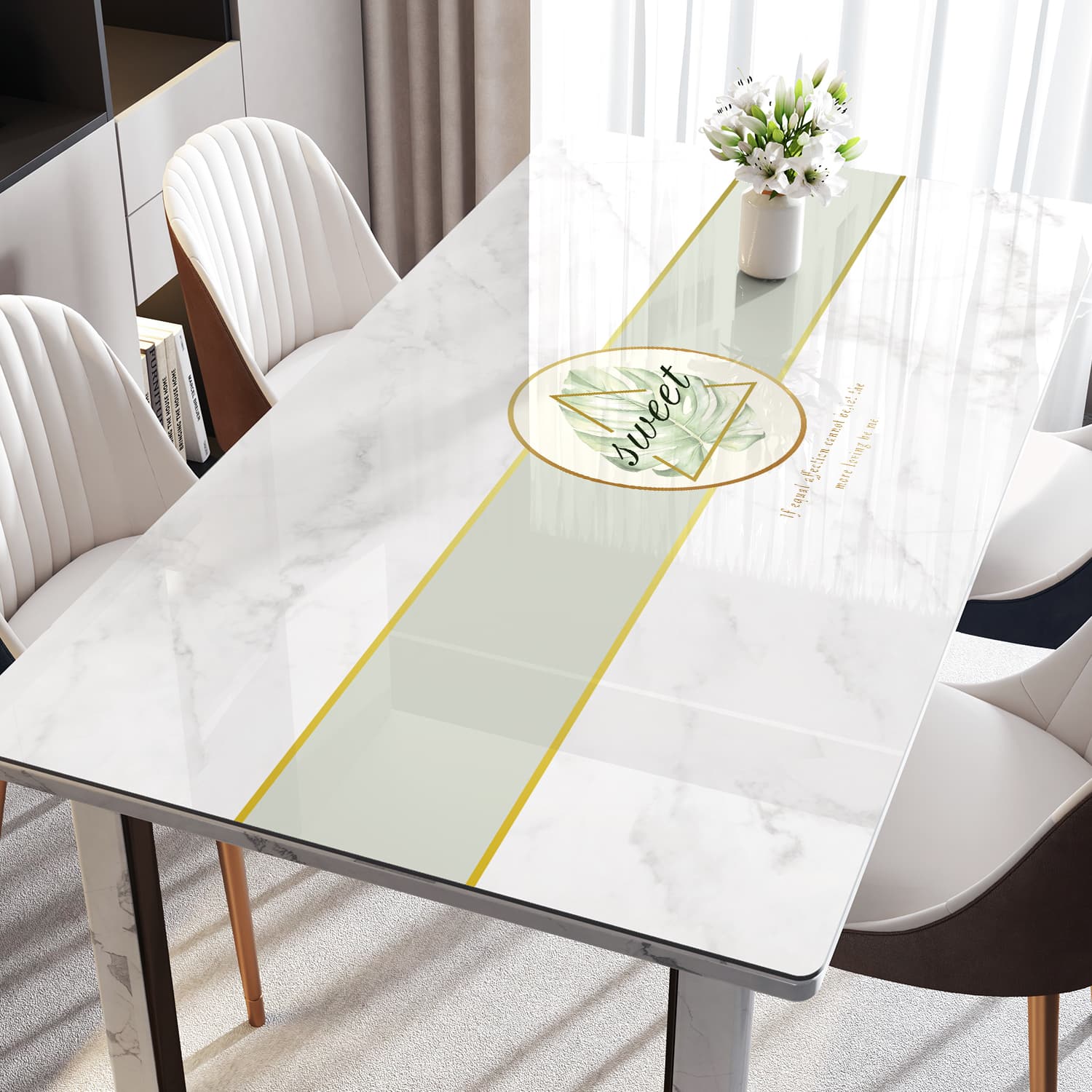 大理石調・サイズ豊富・モダンテーブルマット ～緊急セール１週間限定３００円引き～ ～ここにしかない北欧の出会いを～