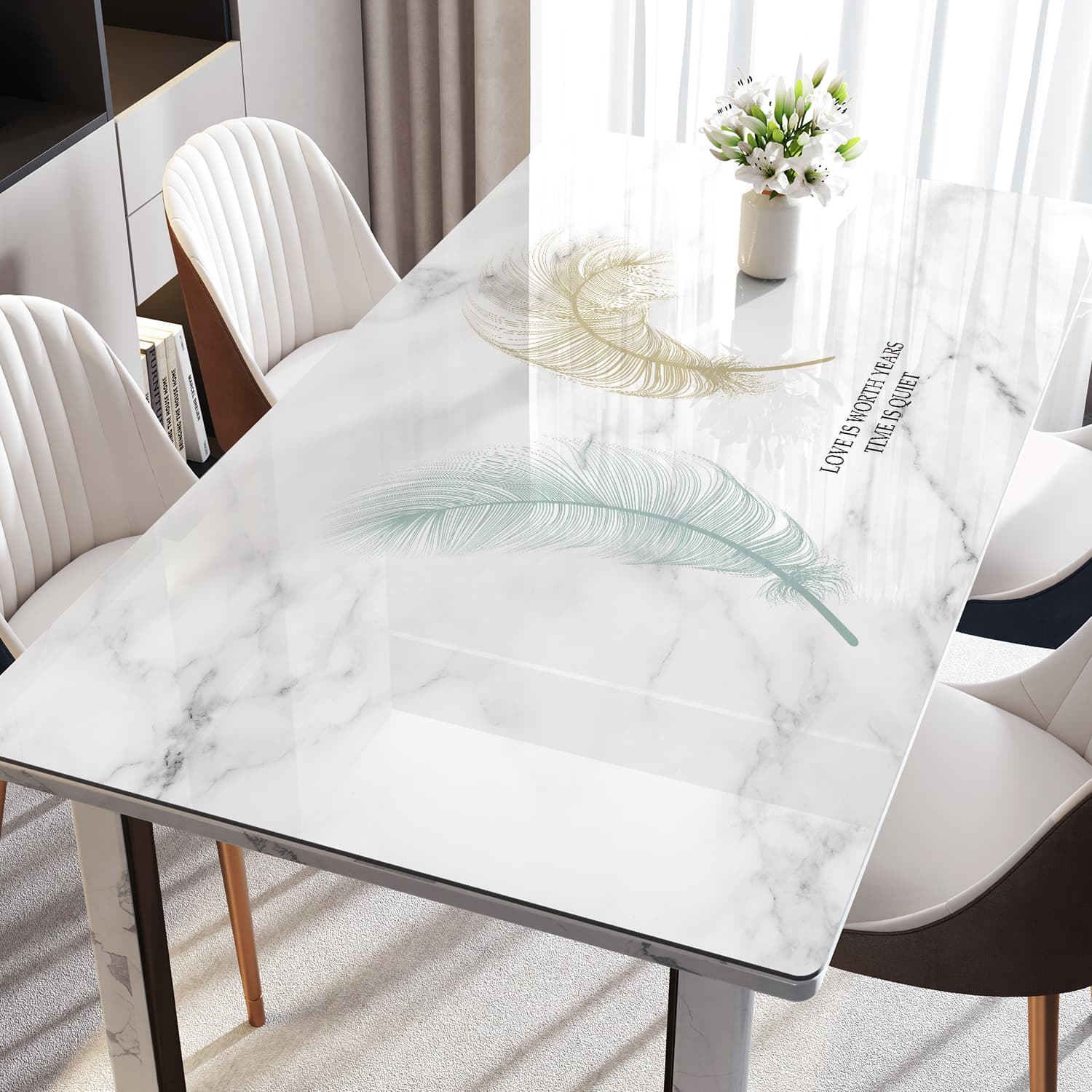 大理石調・サイズ豊富・モダンテーブルマット ～緊急セール１週間限定３００円引き～ ～ここにしかない北欧の出会いを～