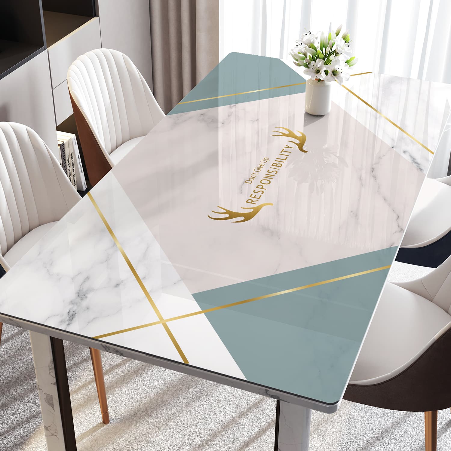 大理石調・サイズ豊富・モダンテーブルマット ～緊急セール１週間限定３００円引き～ ～ここにしかない北欧の出会いを～