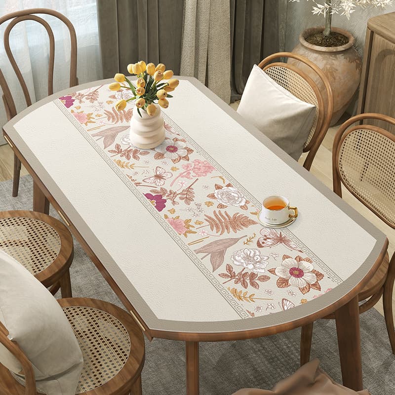 ランチョンマット 季節の花咲く PVCテーブルランナー