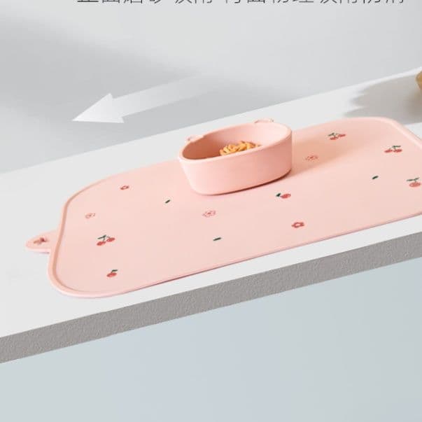 ランチョンマット 可愛いりぼん付き子ども用食事セット